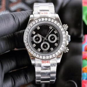 Customized logo Zircon square Diamond Fully Automatic Mechanical Business Versatile Men's Waterproof Watch